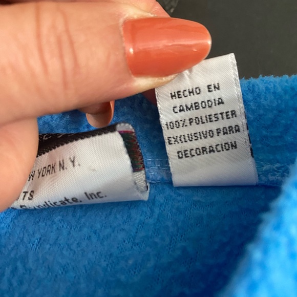 Vintage Snoopy Sweatshirt Medium( 10/12) Peanuts Collection Fleece Blue - Picture 9 of 11